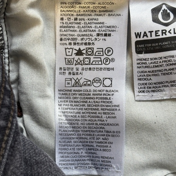 Levi's Wedgie Straight Jeans Black Gray Cutoff Fray 31 - Picture 6 of 10